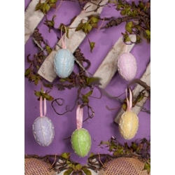 Pastel Styrofoam Easter Egg Ornaments