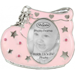 Baby Girl Shoe Photo Frame Pink Home Accent