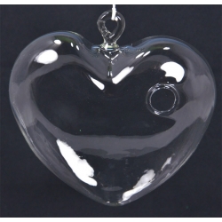 Hanging Glass Heart Home Accent
