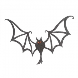 Black Bat with wings spread Ornament