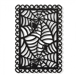 Rectangular Black Felt Spider Placemat Halloween Home Decoration