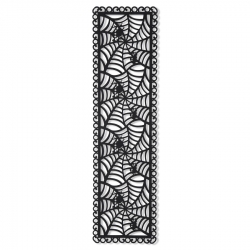 Black Felt Spider Web Table Runner Halloween Home Decoration