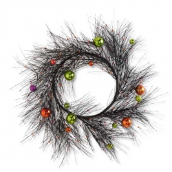 Black Wreath with Balls Home Decoration