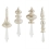 Beaded Crystal Finial Ornaments