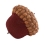 7" Burgundy Burlap Acorn