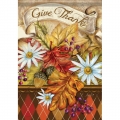 Give Thanks Thanksgiving Banner Garden Dura Soft® Flag