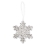 4.5 Inch Clear Snowflake Ornament