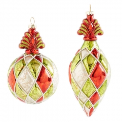 Red and Green Finial Ornaments