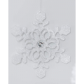 GLITTERY WHITE SNOWFLAKE WALL DECOR