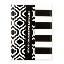 Black and White Magnetic Flap Internet Password Book