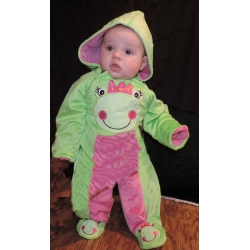 Lullababy Princess Frog Warm Body Suit Autumn and Winter Clothing Baby Romper