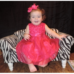La Princess Hot Pink Dress with Side Bow
