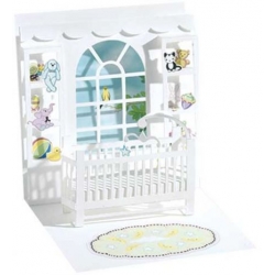Baby Crib Pop-Up Treasures Greeting Cards