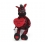 20" PLUSH RED and BLACK STUFFED ZEBRA