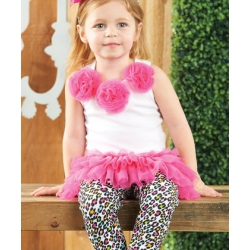 White Tank & Pink Skirted Leggings - Infant & Toddler2