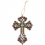 Zebra and Turquoise Mini Hanging Cross