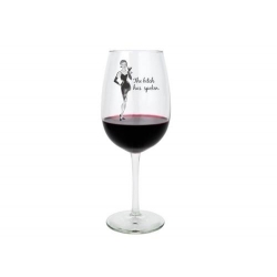 The Bitch Has Spoken Wine Glass