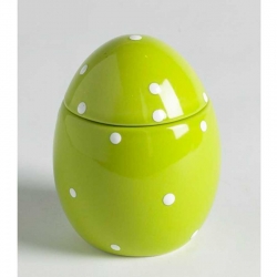 4.5 Inch Green Ceramic Egg Canister