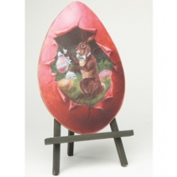 Egg with Bunny and Eggs on Easel 