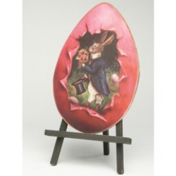Egg with Bunny in Tuxedo on Easel 