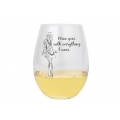 Wine Goes with Everything Stemless Wine Glass 