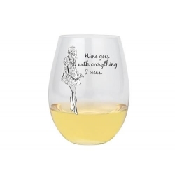 Wine Goes with Everything Stemless Wine Glass 