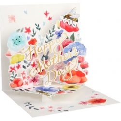 Mother's Day Hand Painted Floral Heart Pop-Up Treasures Greeting Cards