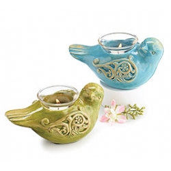 Decorative Ceramic Bird CandleHolder